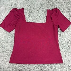 Club Monaco Square Neck Short Sleeve Shirt Size Large (2)